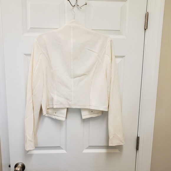 Kenzie, NWT, cropped military style cream color open jacket cardigan, 14 - Picture 14 of 16